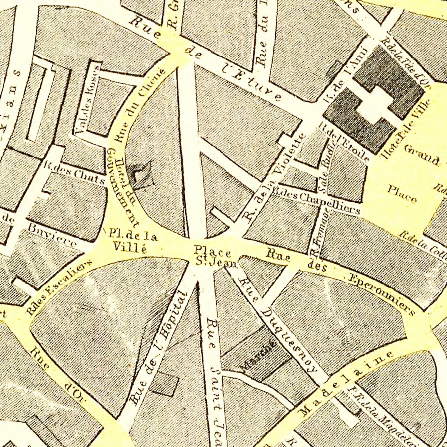 Vintage Map of Brussels, Belgium 1883