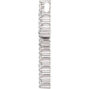 Platinum 5/8 CTW Natural Diamond Cross Pendant