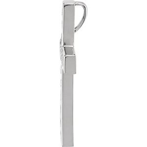 14K White Gold 1 3/8 CTW Natural Diamond Cross Pendant
