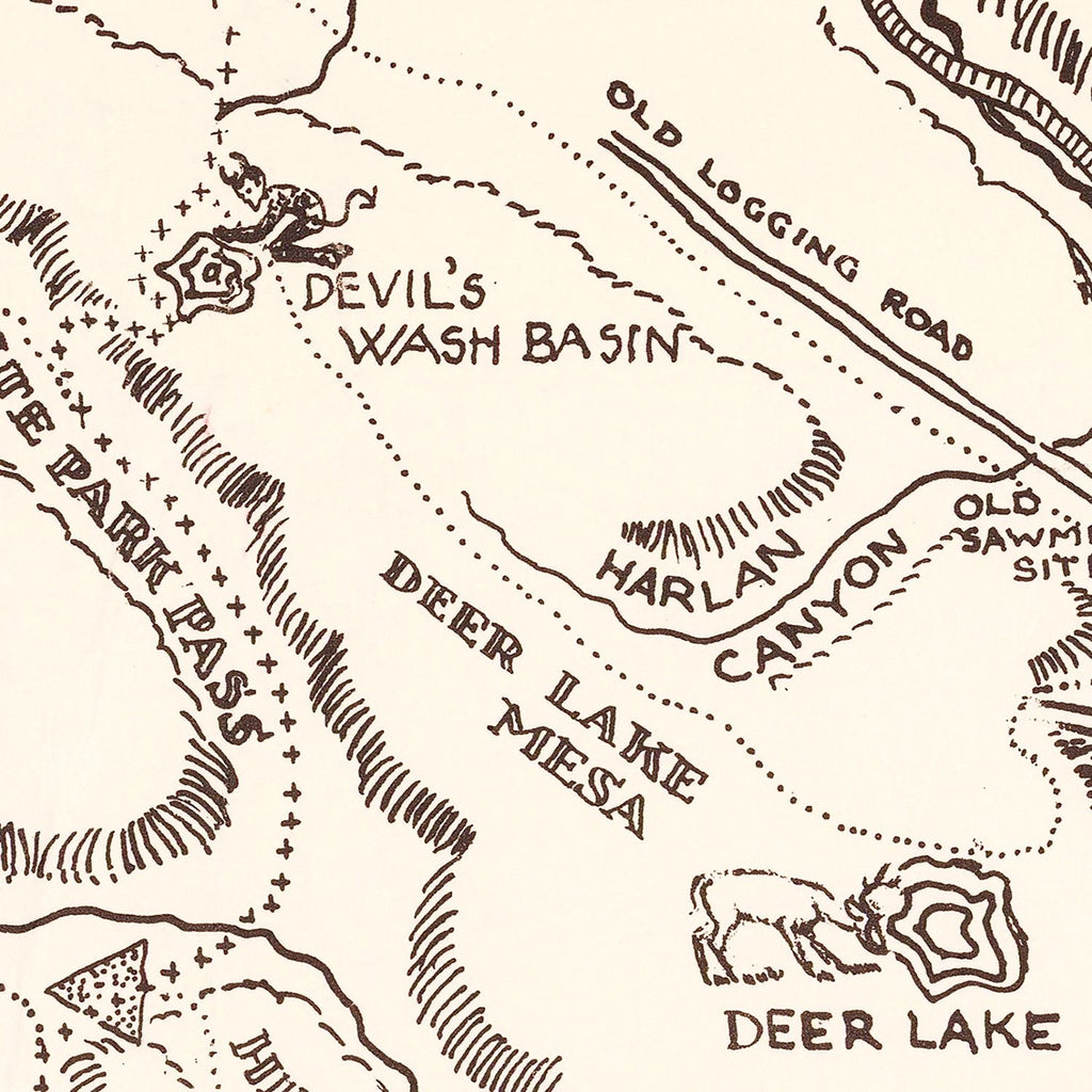 Vintage Map of Philmont Scout Ranch 1948