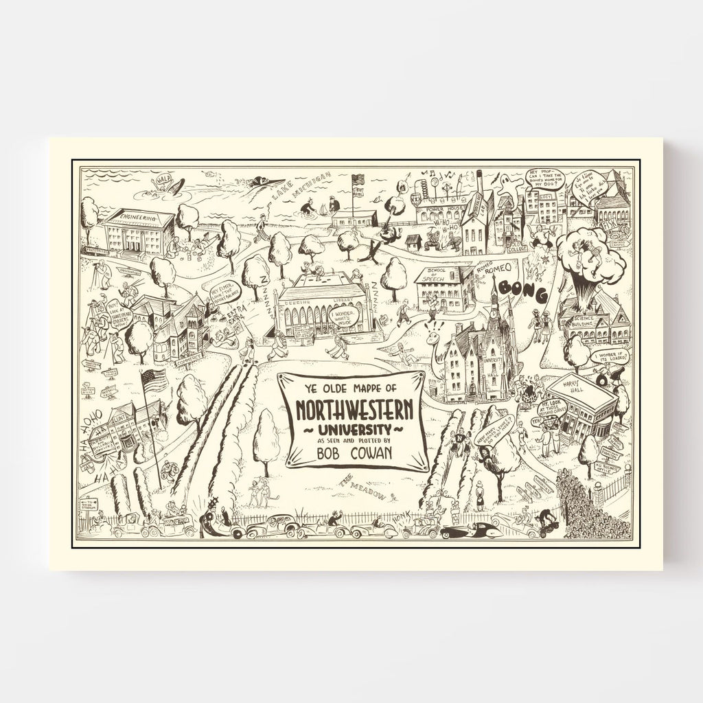 Vintage Map of Northwestern University 1940