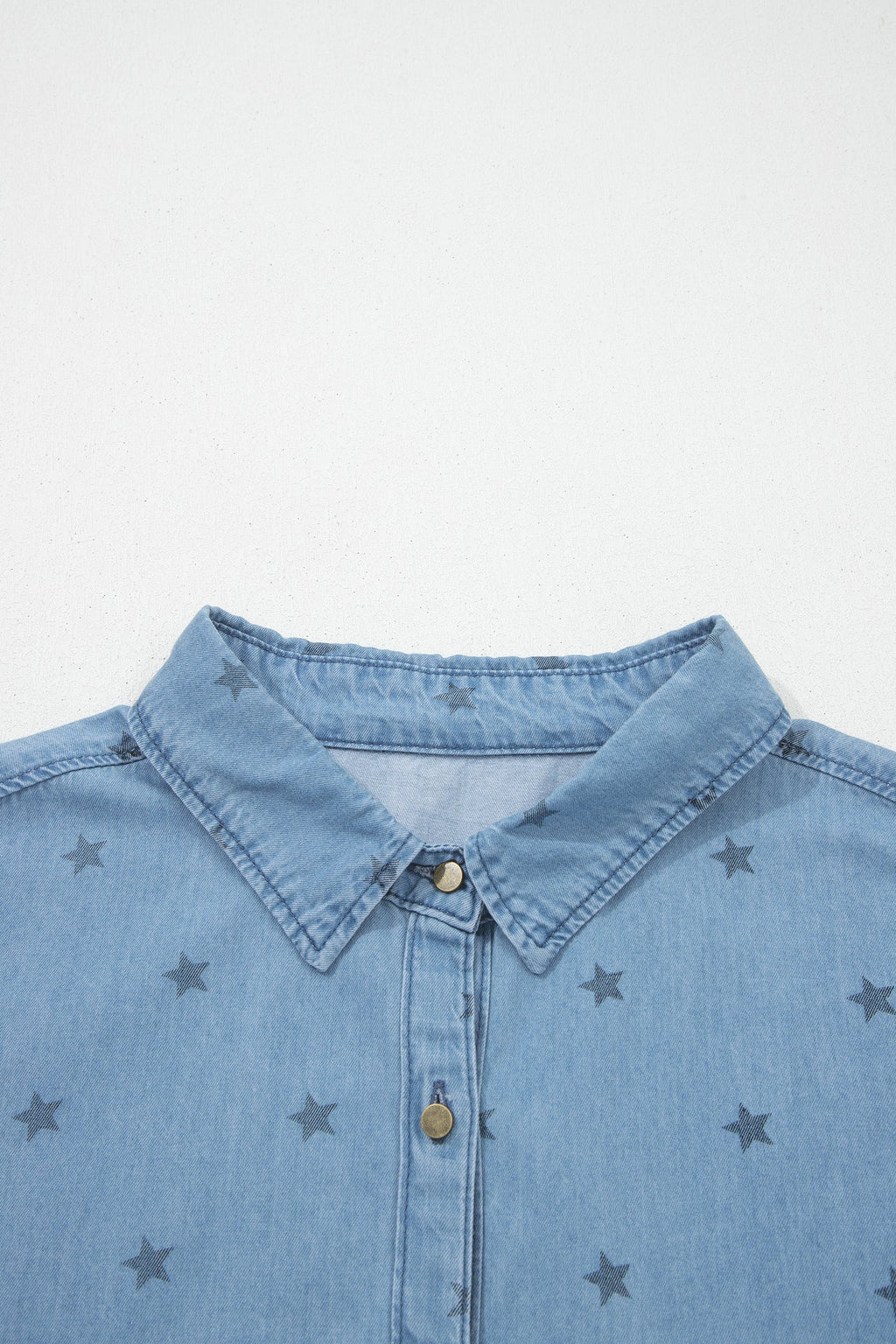 Star Denim Double Chest Pocket Short Sleeve Shirt