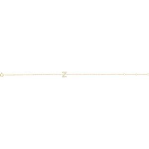 14K Yellow Gold Vermeil .06 CTW Lab-Grown Diamond Initial Z 6-7" Bracelet – image 2