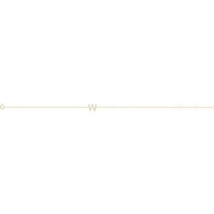 14K Yellow Gold Vermeil .07 CTW Lab-Grown Diamond Initial W Bracelet – image 2