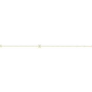 14K Yellow Gold Vermeil .04 CTW Lab-Grown Diamond Initial X 6-7" Bracelet – image 2