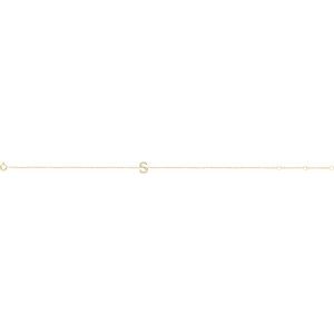 14K Yellow Gold Vermeil .06 CTW Lab-Grown Diamond Initial S 6-7" Bracelet – image 2