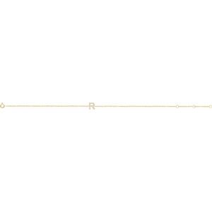14K Yellow Gold Vermeil .06 CTW Lab-Grown Diamond Initial R 6-7" Bracelet – image 2
