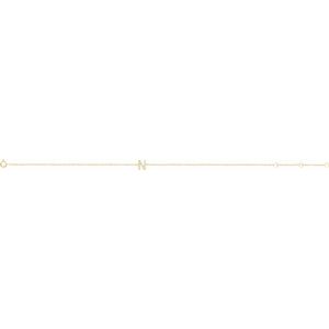 14K Yellow Gold Vermeil .06 CTW Lab-Grown Diamond Initial N 6-7" Bracelet – image 2