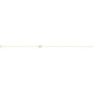 14K Yellow Gold Vermeil .07 CTW Lab-Grown Diamond Initial M 6-7" Bracelet – image 2