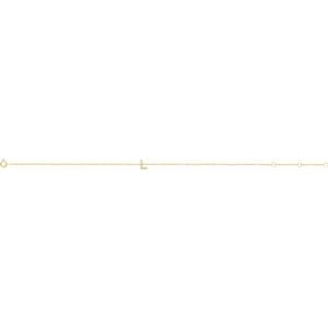 14K Yellow Gold .04 CTW Natural Diamond Initial L 6-7" Bracelet – image 2