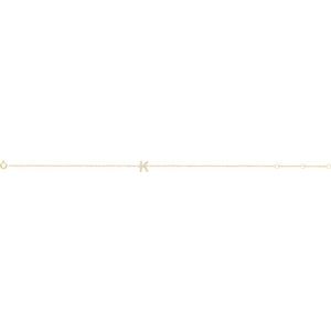 14K Yellow Gold Vermeil .05 CTW Lab-Grown Diamond Initial K 6-7" Bracelet – image 2