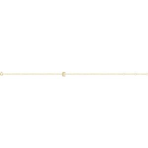 14K Yellow Gold Vermeil .06 CTW Lab-Grown Diamond Initial E 6-7" Bracelet – image 2