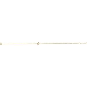 14K Yellow Gold Vermeil .04 CTW Lab-Grown Diamond Initial C 6-7" Bracelet – image 2