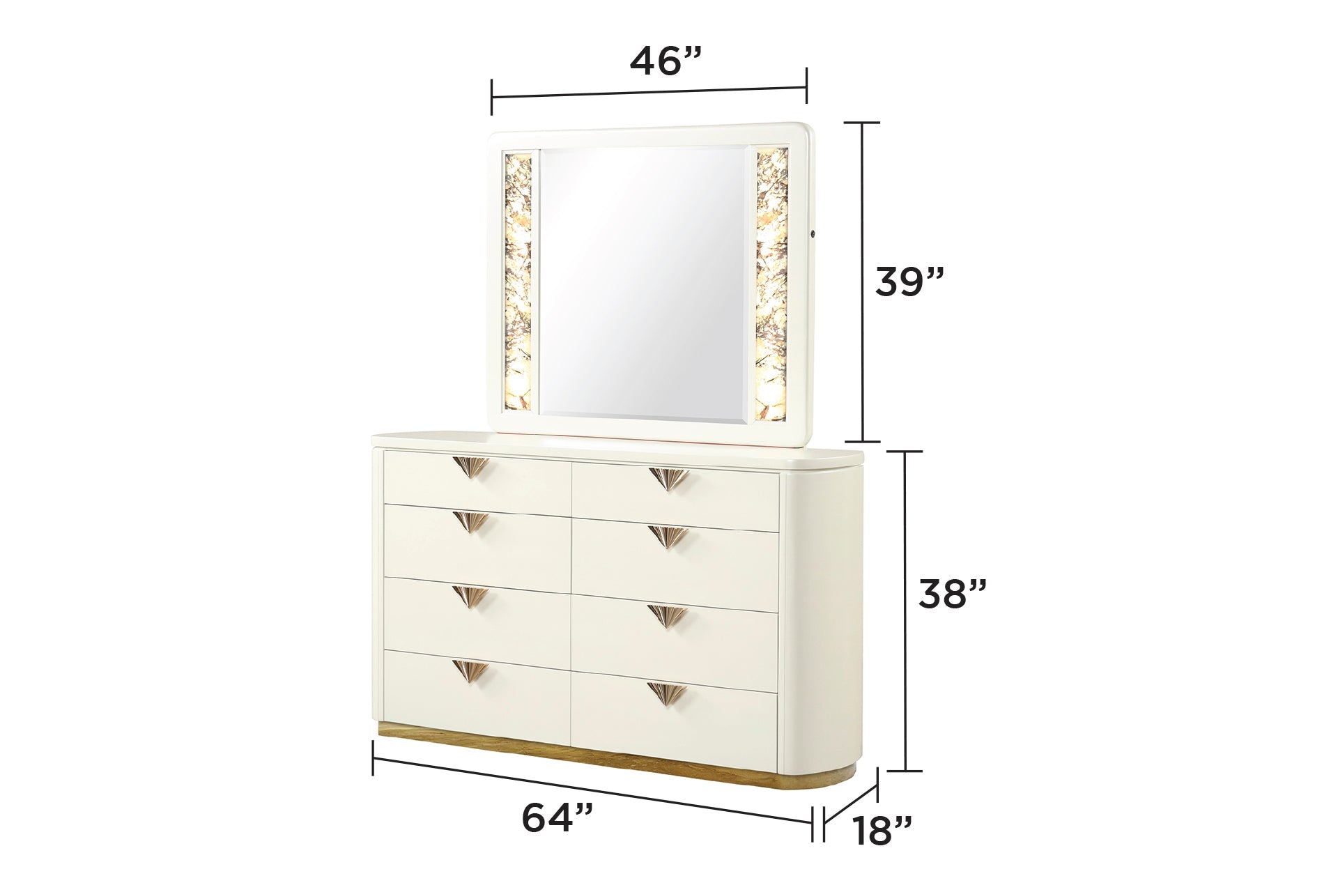 La Pierre Modern Style 5 Pc King Upholstered Bedroom Set Made with Wood and Gold Accents in Beige(NJ INVENTORY)