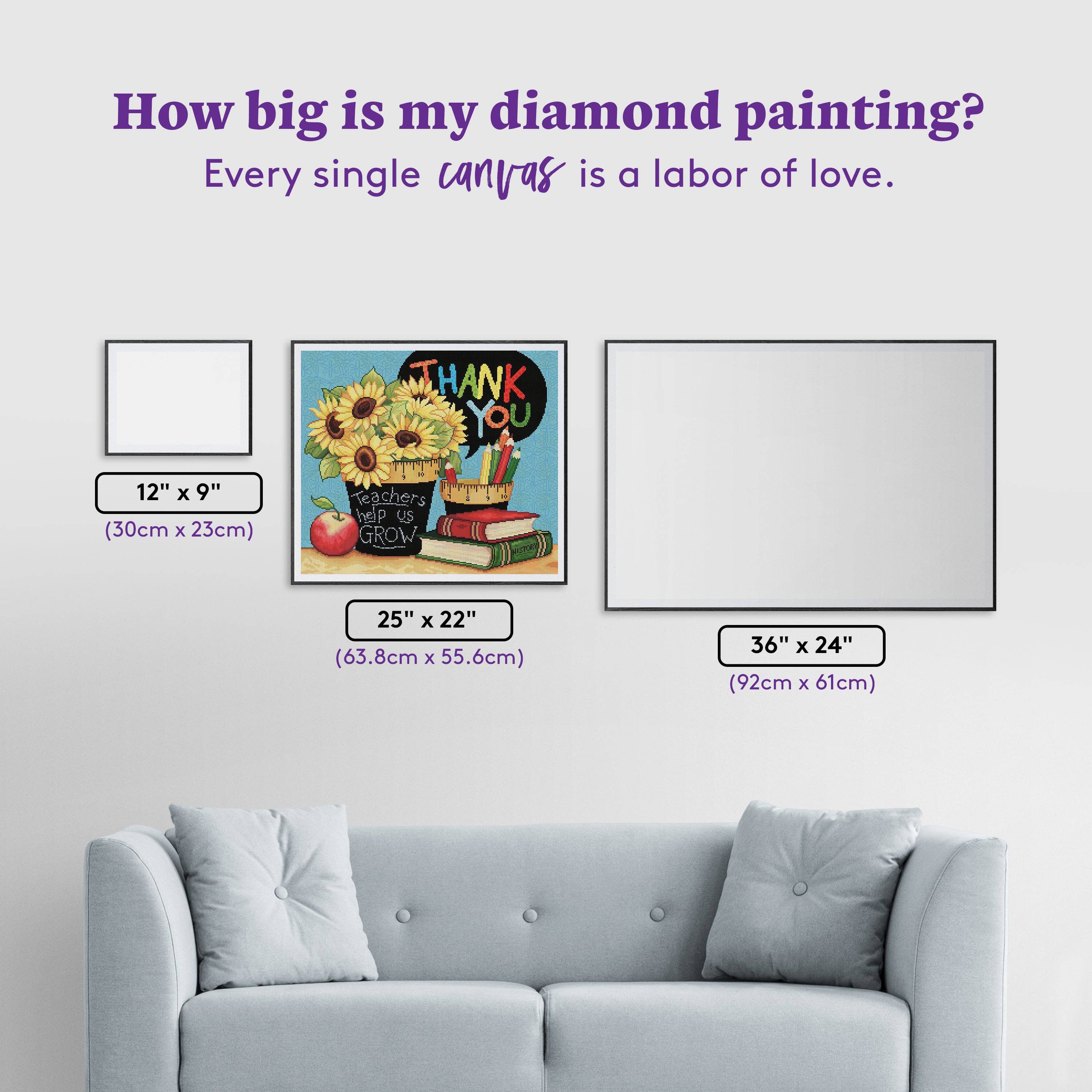 Diamond Art Club – Teachers Help Us Grow Diamond Painting (Round Drill, 25" x 22")
