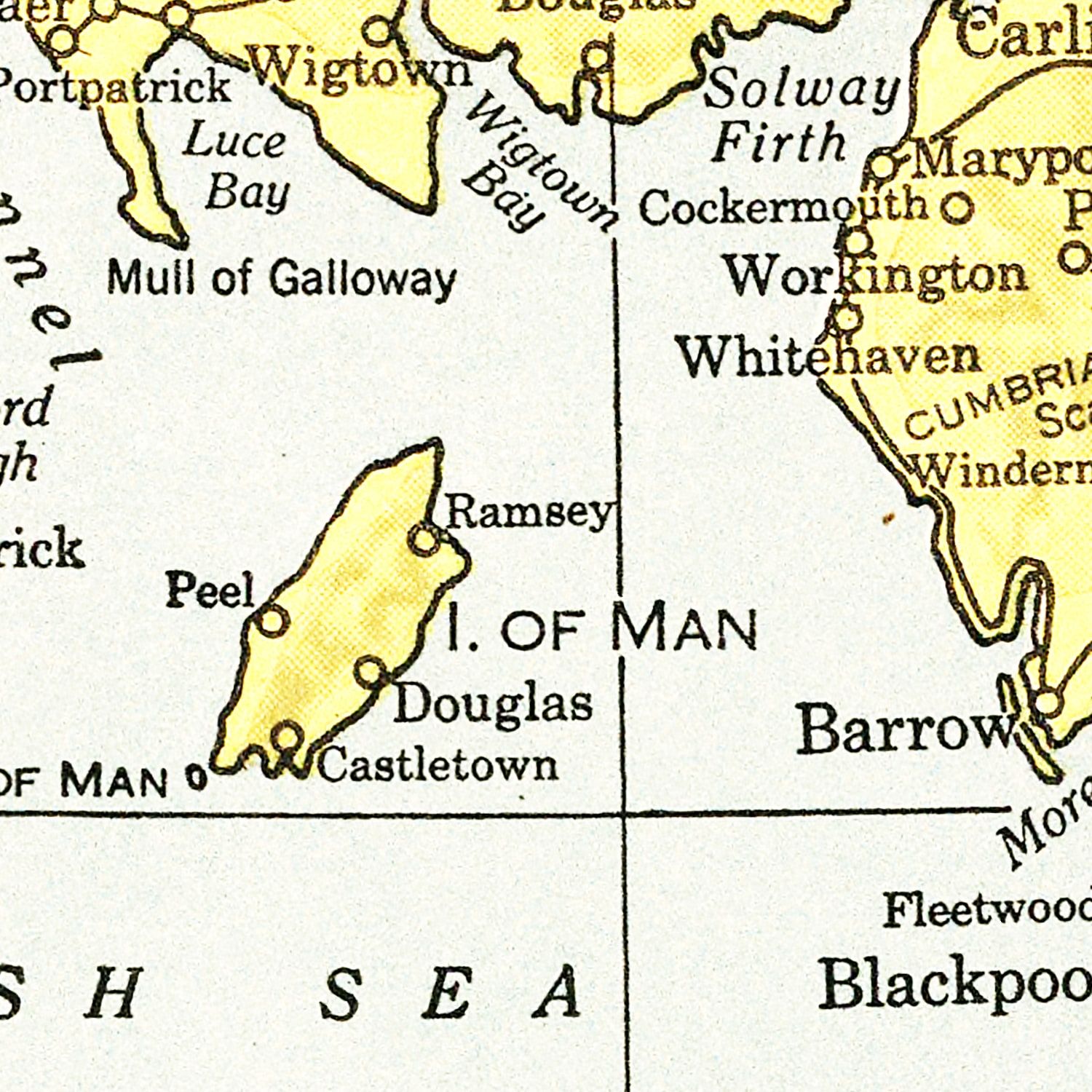 Vintage Map of British Isles 1943