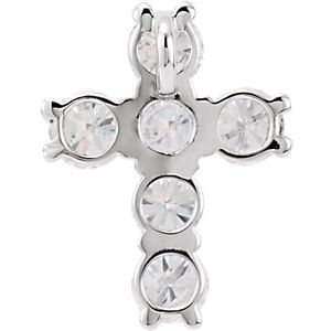 Platinum 9/10 CTW Natural Diamond Cross Pendant