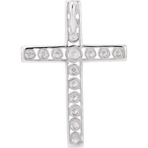 Platinum 1/3 CTW Natural Diamond Cross Pendant