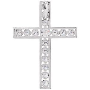 14K White Gold 1 1/4 CTW Natural Diamond Cross Pendant