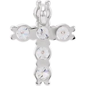 14K White Gold 9/10 CTW Lab-Grown Diamond Pendant