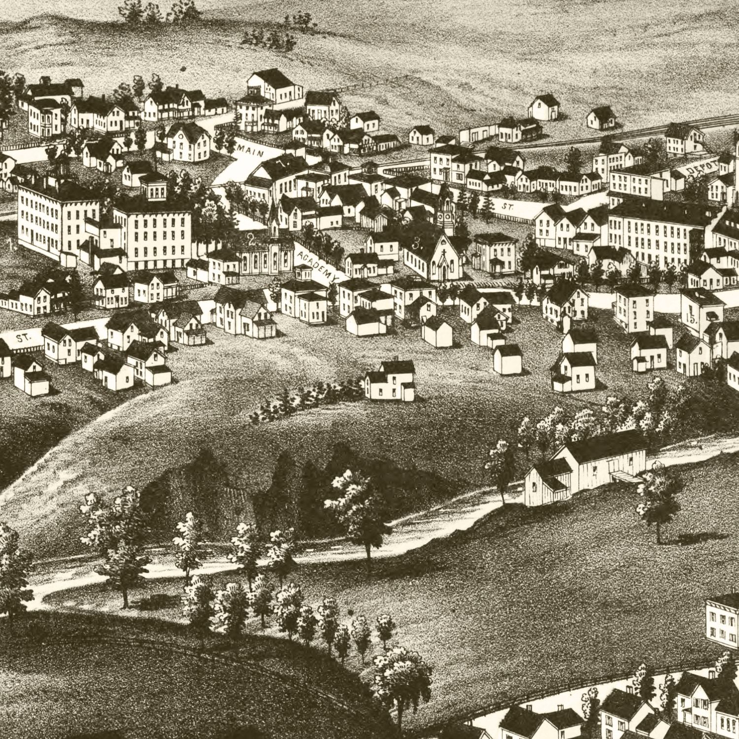 Vintage Map of Antwerp, New York 1888