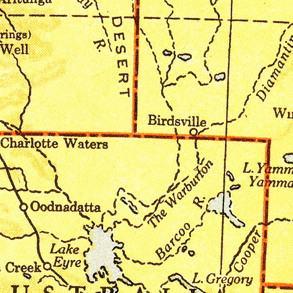 Vintage Map of Australia 1943