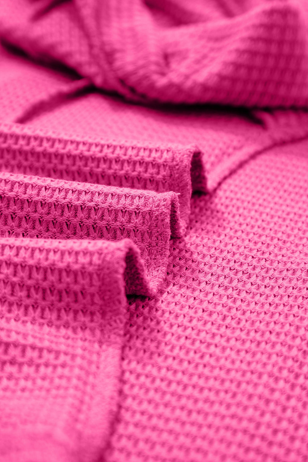 Solid Waffle Knit V-Neck Short Sleeve Top