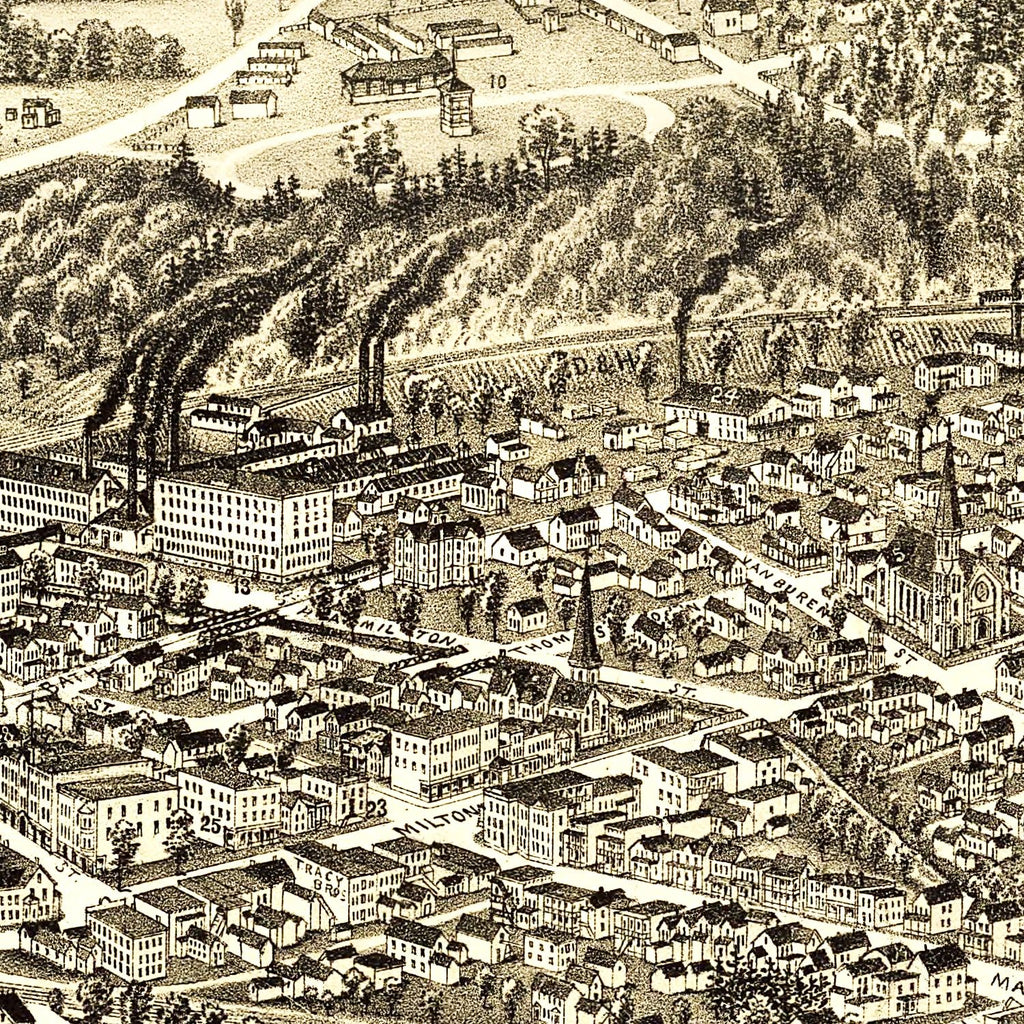 Vintage Map of Ballston Spa, New York 1890