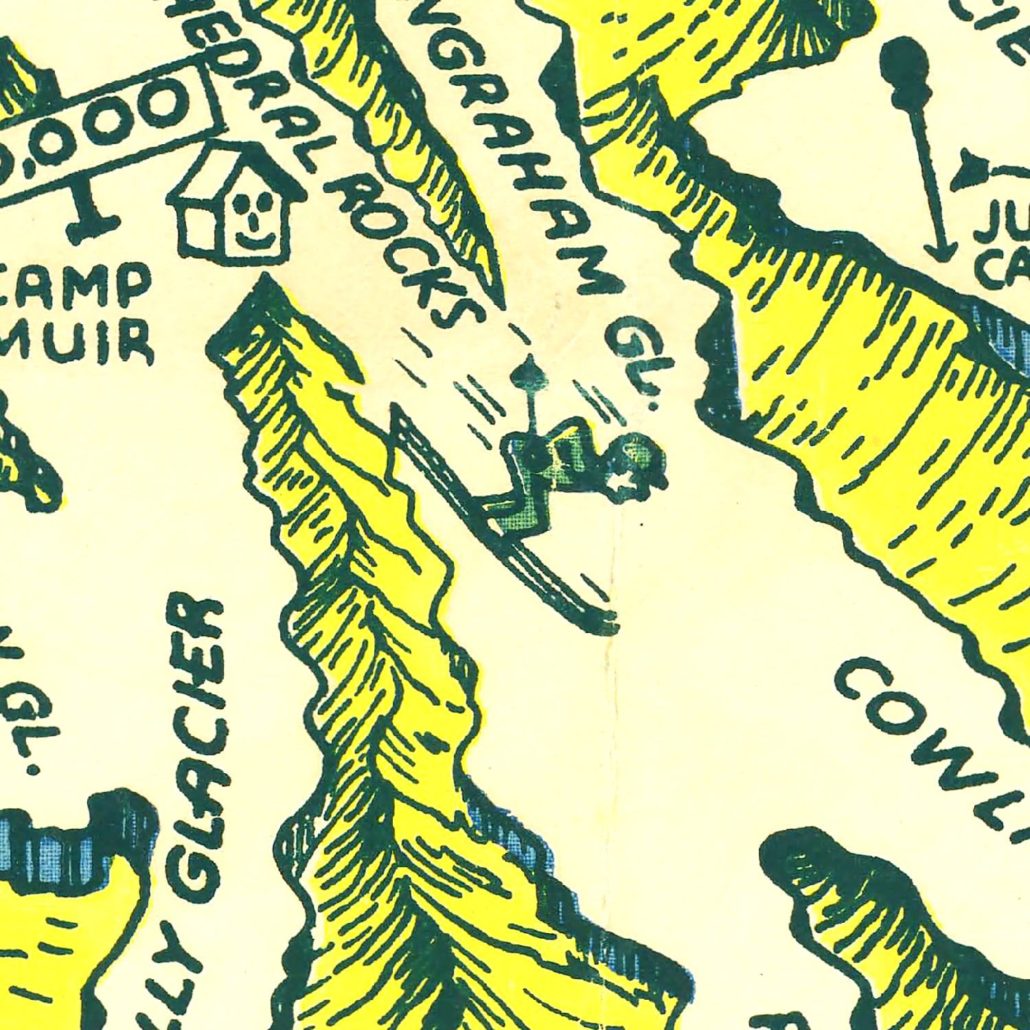 Vintage Map of Mount Rainier 1940