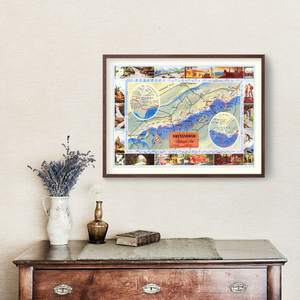 Vintage Map of Shenandoah National Park 1947