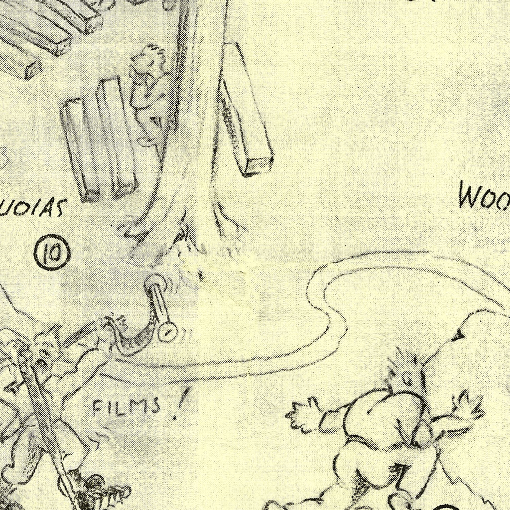 Vintage Map of Sequoia National Park 1945