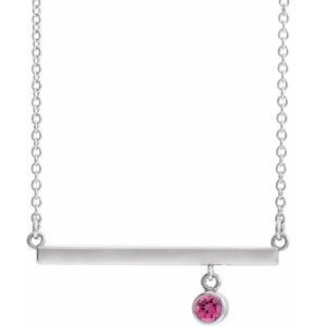 Bezel-Set Bar Necklace or Center