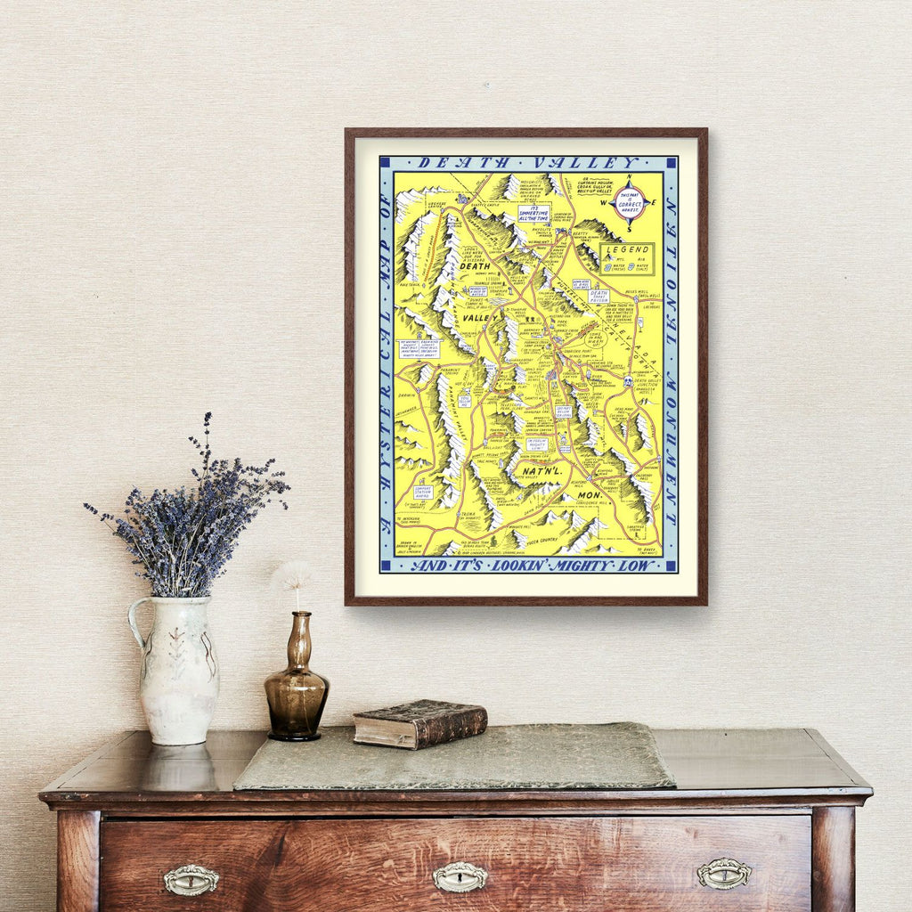 Vintage Map of Death Valley National Park 1948