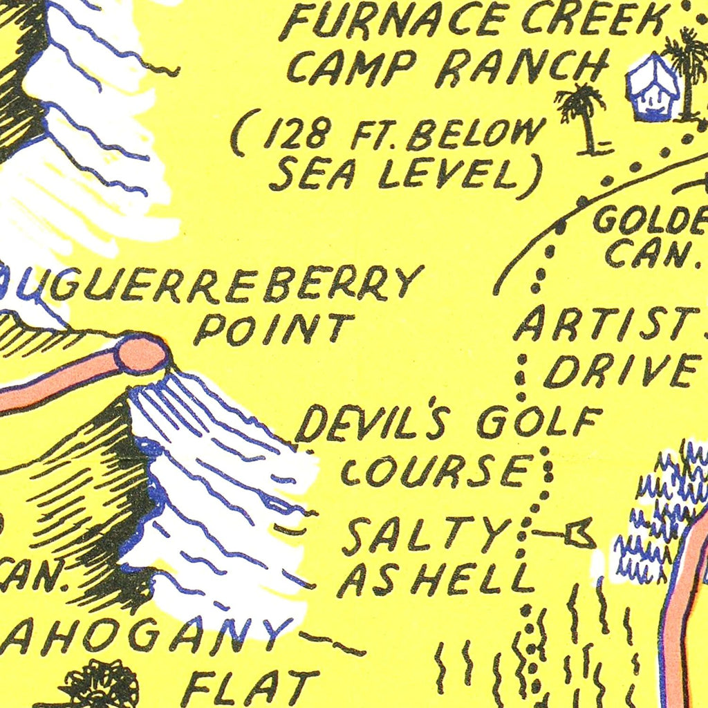 Vintage Map of Death Valley National Park 1948