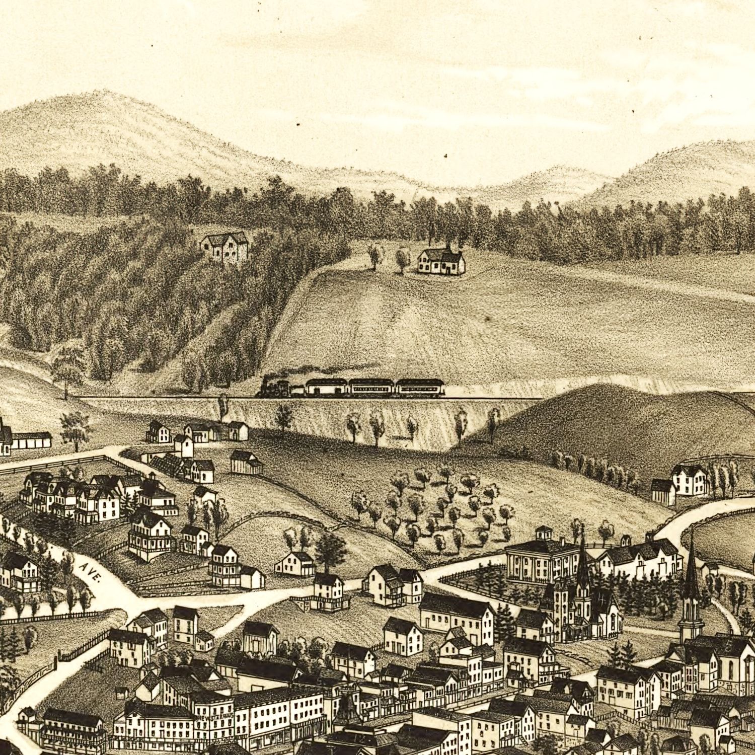 Vintage Map of Brewster, New York 1887