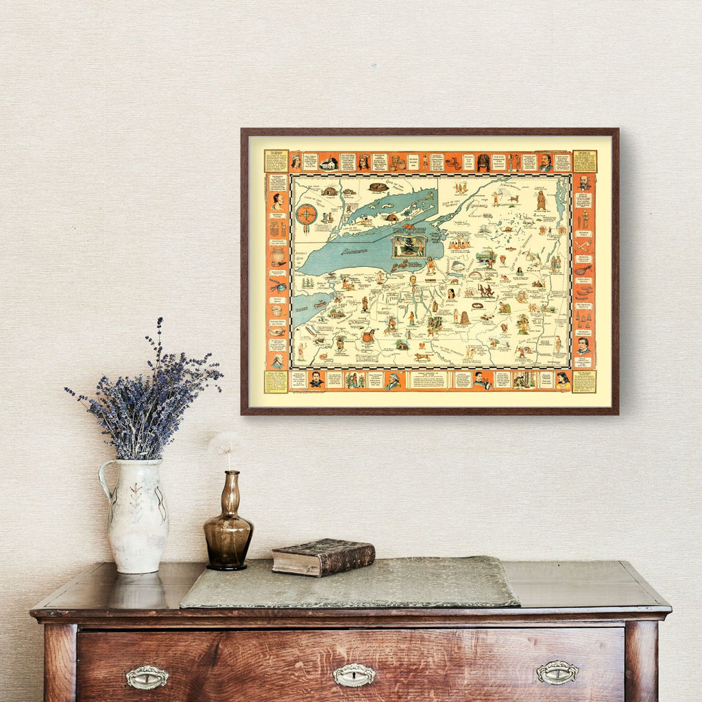 Vintage Map of New York 1935