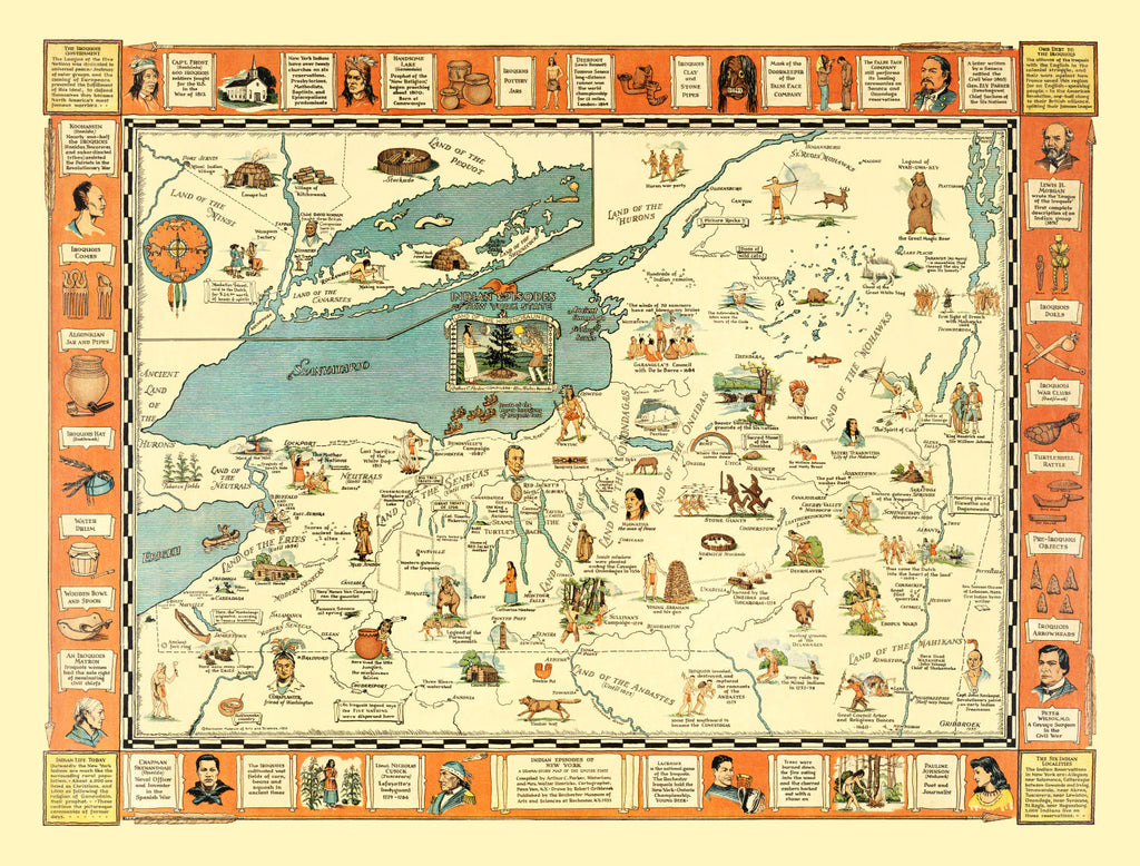 Vintage Map of New York 1935