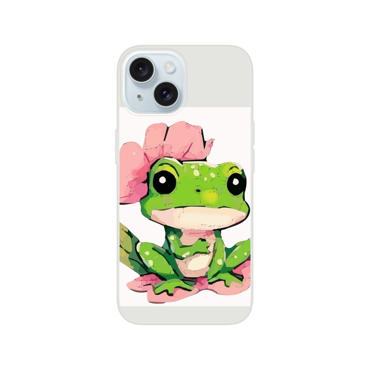 Green Frog on Lily Pad Flexi iPhone Case
