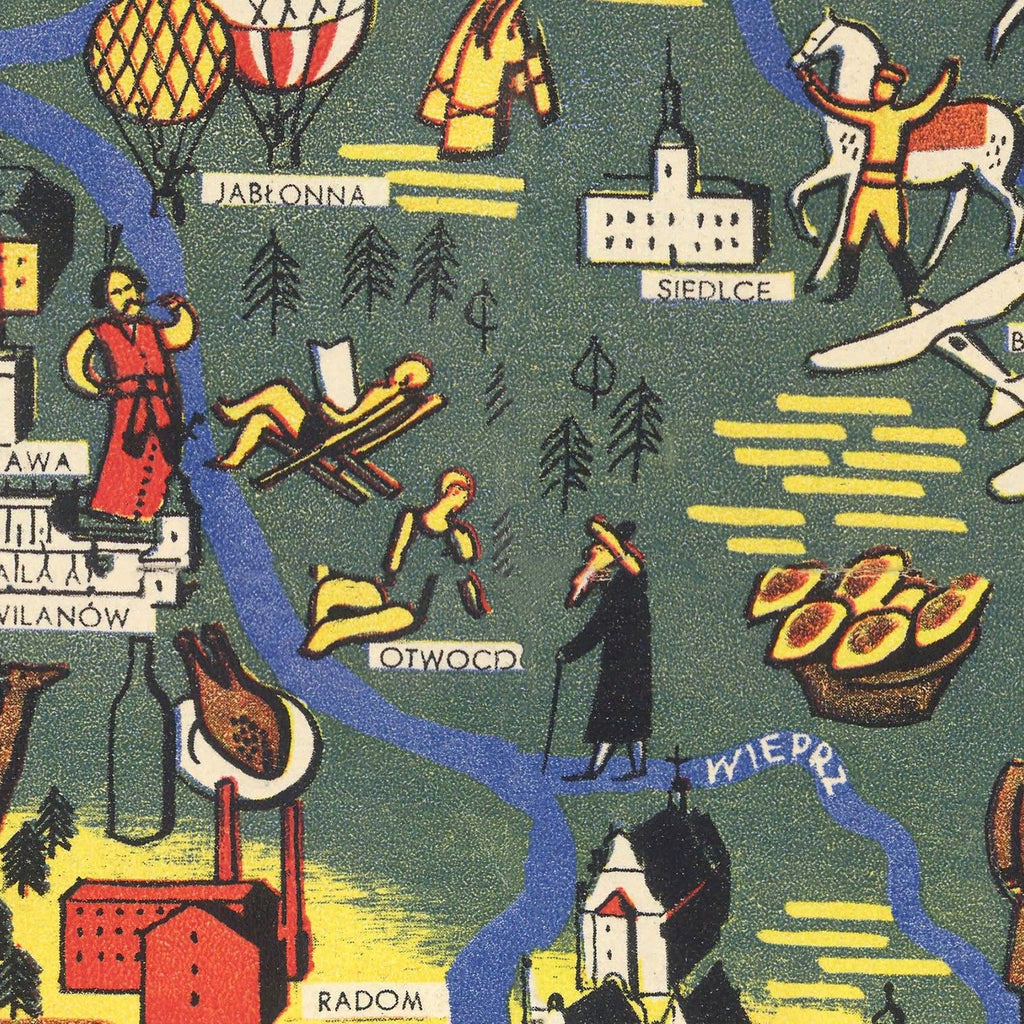 Vintage Map of Poland 1935