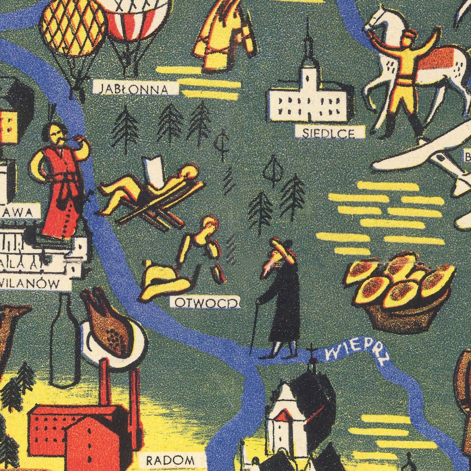 Vintage Map of Poland 1935