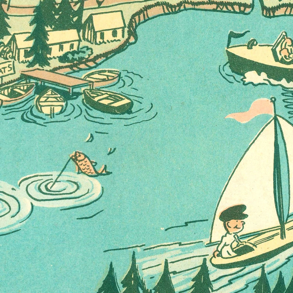 Vintage Map of Huntington Lake 1940