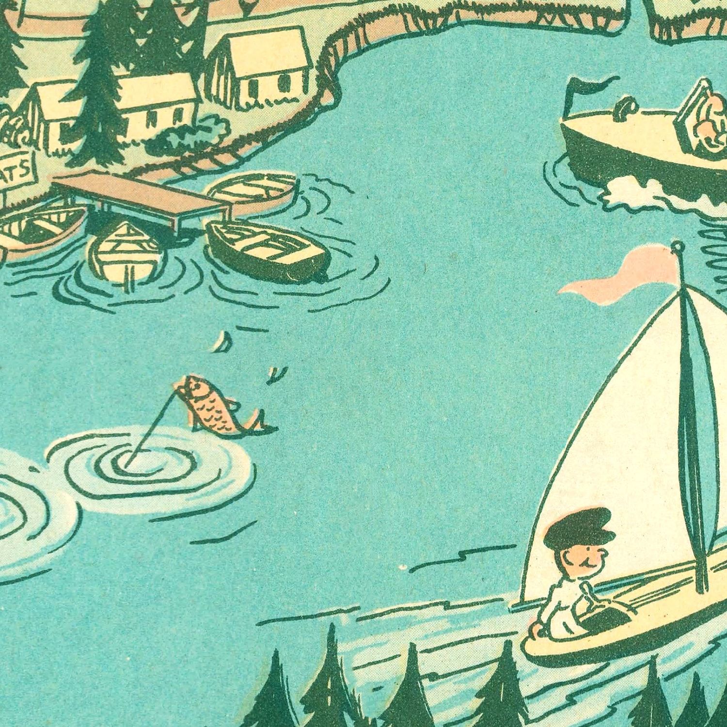 Vintage Map of Huntington Lake 1940