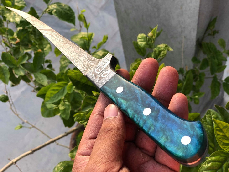 Filleting Knife – 7" Damascus Steel Blade