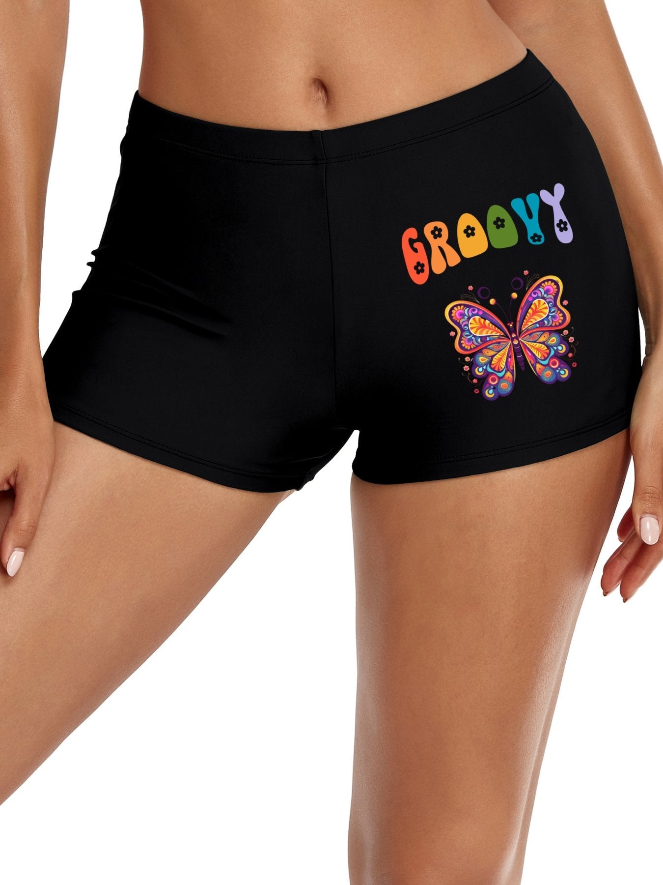 Groovy Butterfly Boxer Briefs Boy Shorts for Women (Made in USA)