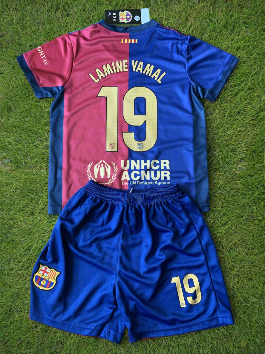 Lamine Yamal Barcelona Soccer Jersey Kids Toddler & Youth Sizes