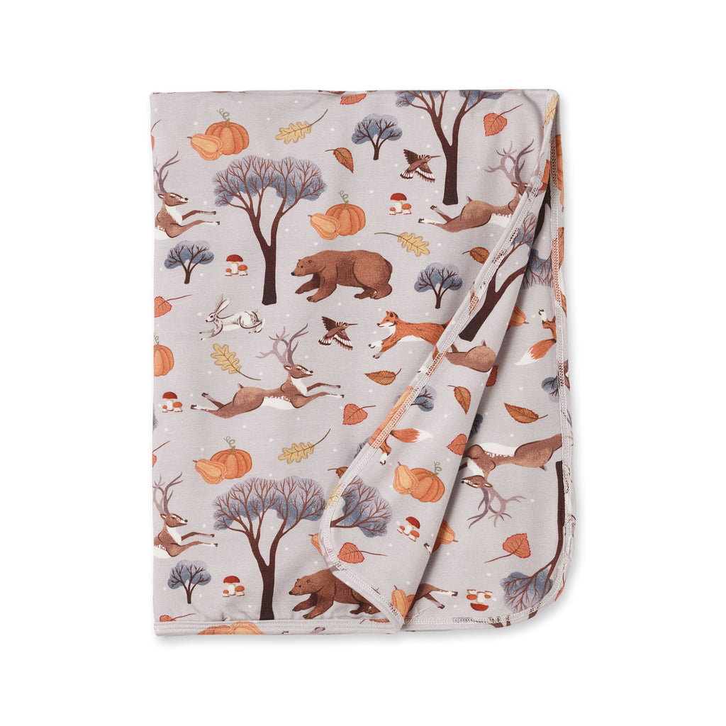 Forest Frolic Stroller Blanket - Soft Bamboo Baby Throw