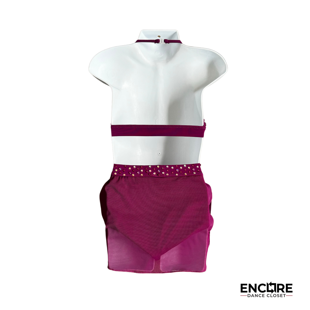 Rhinestone-Covered Purple Bikini Set