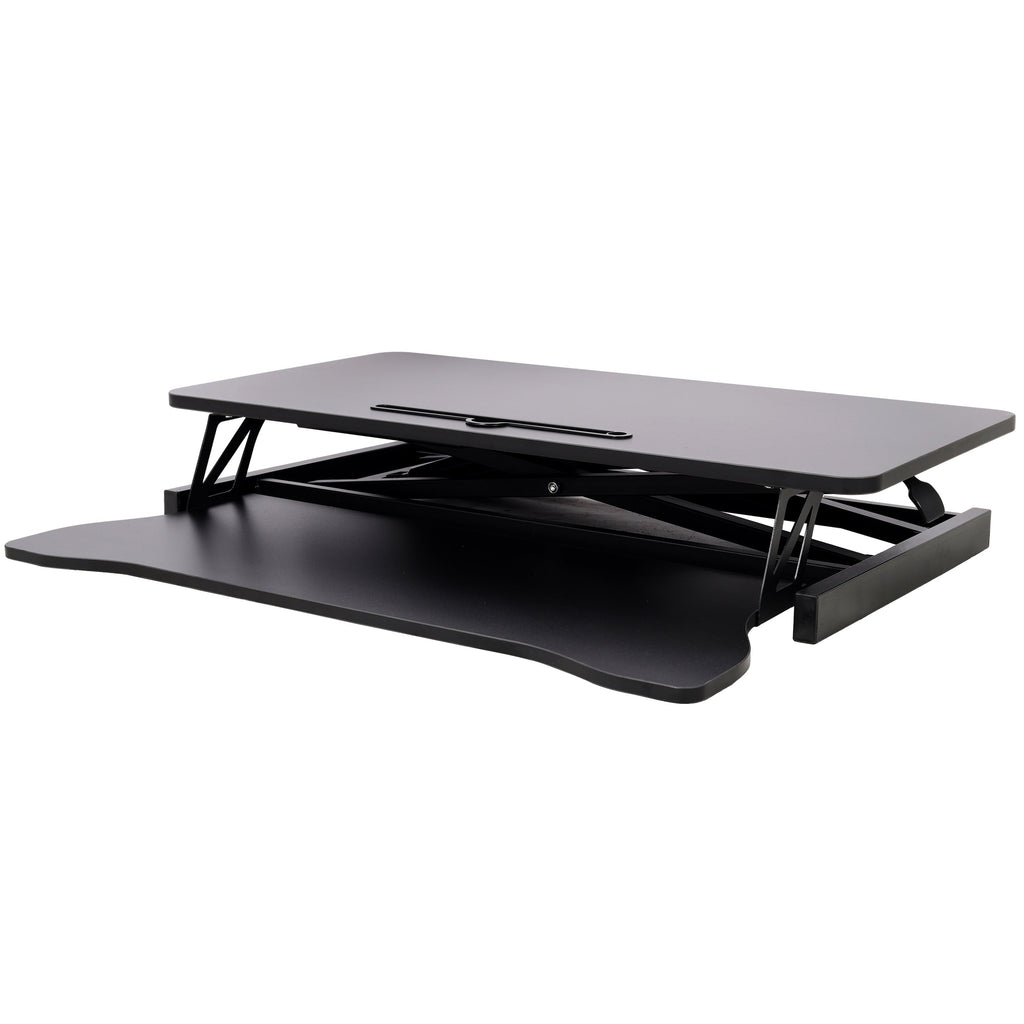 Adjustable Height Standing Laptop Desk,Adjustable Sit to Stand Up Workstation  with Keyboard Tray,Black