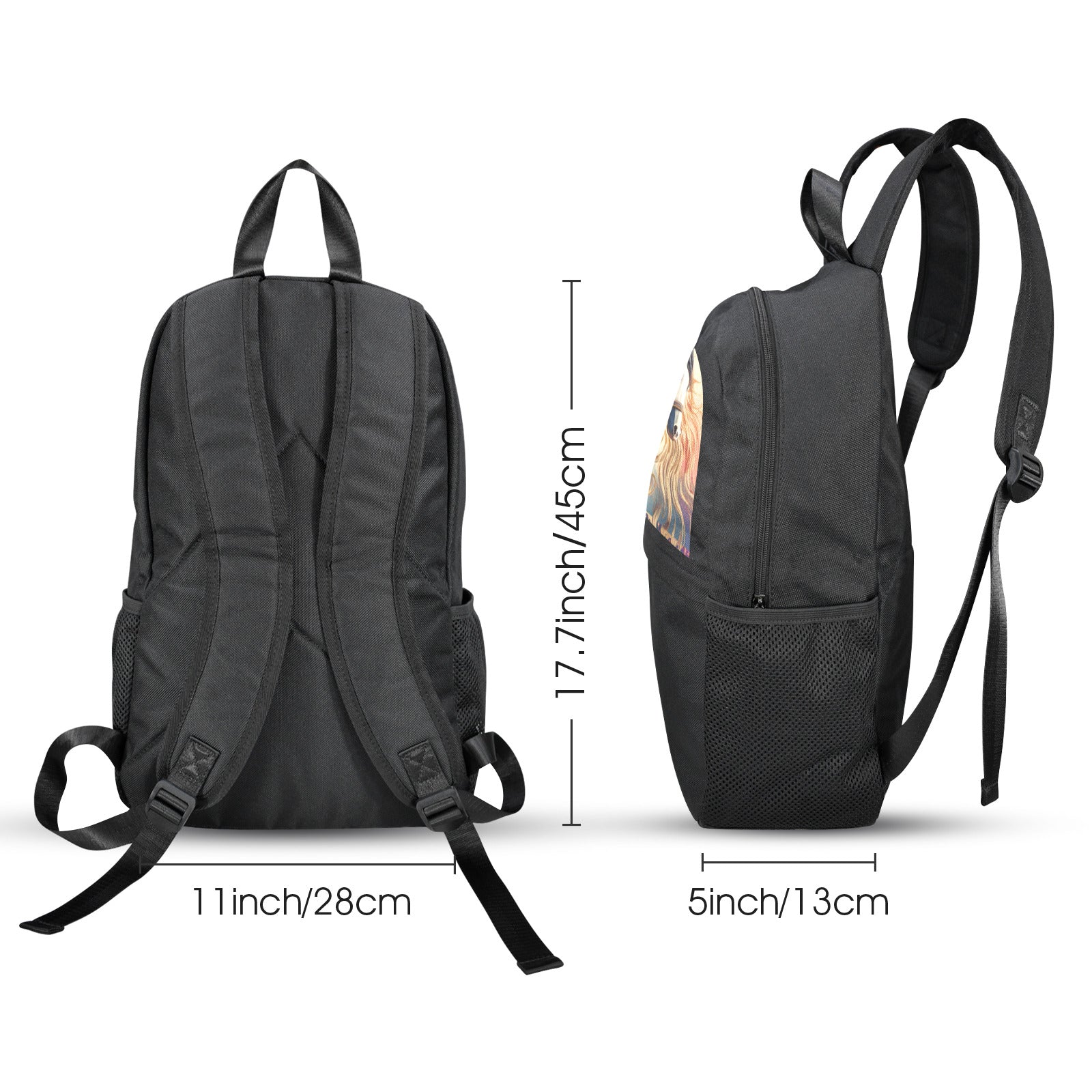 Bejeweled Horse Casual Backpack | Upper Part Printing
