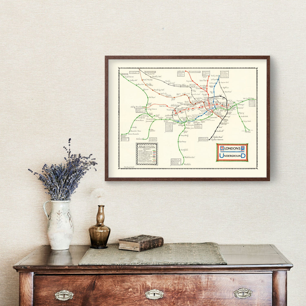 Vintage Map of London's Underground 1922